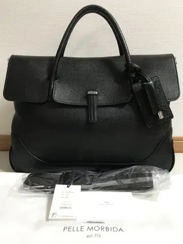 컨디션 최상 페레 모비다 메이든 보야주 플랩 토트 백 BAG 블랙