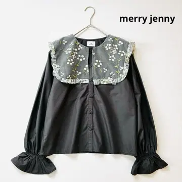 새상품급 메리제니 merry jenny 프릴 레이스 칼라 블라우스