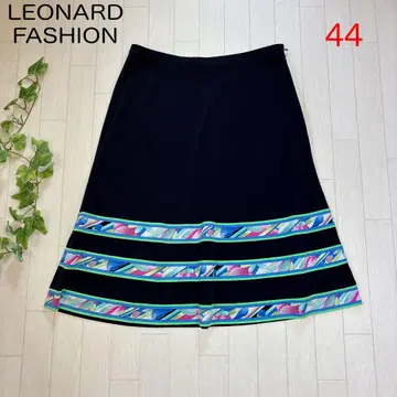 LEONARD 레오나르 칸칸 소재 미디 스커트 44