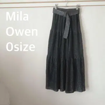 Mila Owen 라메 니트 티어드 스커트 롱 0 블랙