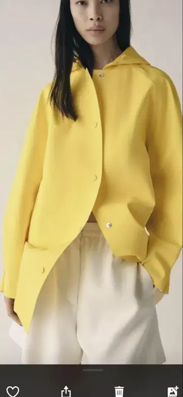 ZARA ZW 컬렉션 러버 마감 코트