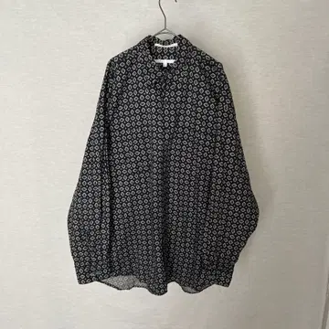 PERRY ELLIS 기하학 패턴 긴팔 셔츠 XL