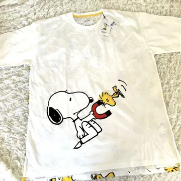 택 포함 새상품 그라니프 우드스탁 스누피 티셔츠 L