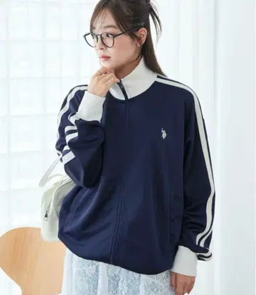 U.S.POLO 네이비 집업 자켓 트랙 자켓