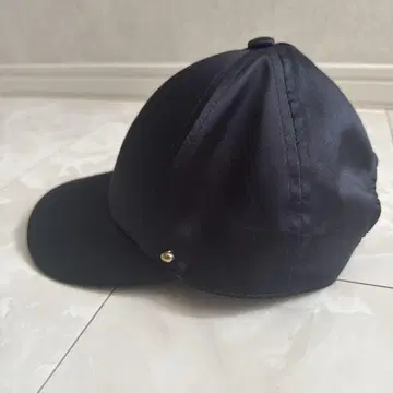 pois 새틴 캡 새상품급 네이비
