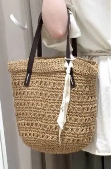 페이퍼 시스루 짜임 토트백