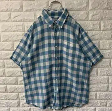 L.L.Bean 엘엘빈 반팔 파랑 체크