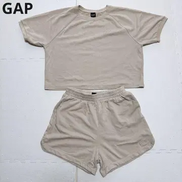셋업 여성용 갭 GAP M L 반팔 반바지 숏팬츠