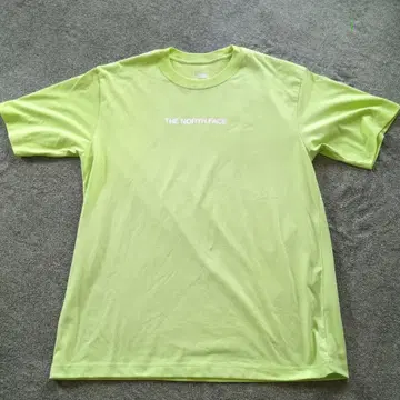 THE NORTH FACE 형광 그린 티셔츠 XL