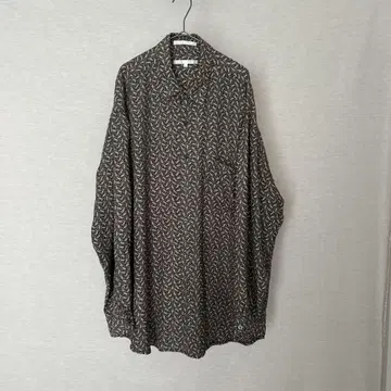 PERRY ELLIS 100% 실크 긴팔 셔츠 XL