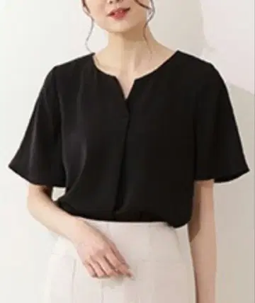 NATURAL BEAUTY BASIC 새틴 더블 크로스 반팔