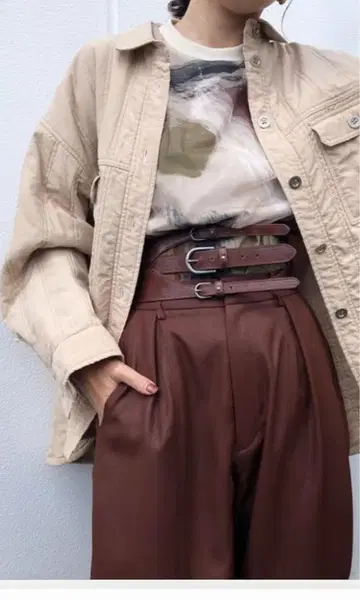 아메리빈티지 TRIPLE WIDE BELT 허리 벨트