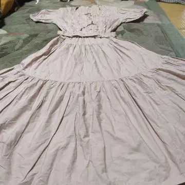 핑크하우스 새상품급 핑크 프릴 롱 셔츠 원피스