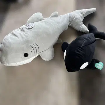 상어와 범고래 봉제 인형 세트