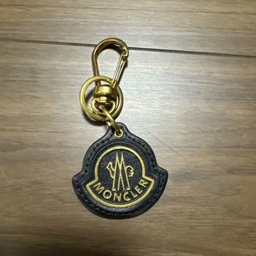 MONCLER 블랙 가죽 키링