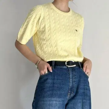 FR 자수 케이블 무늬 포켓이 있는 풀오버