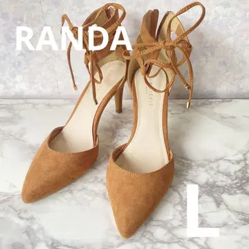 레어 RANDA 레이스업 샌들 카멜 L