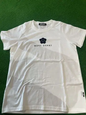 MARY QUANT 플라워 로고 티셔츠 화이트
