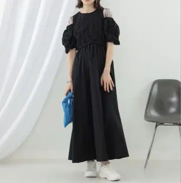 [ 새상품급 ] Ray beams 레이 빔스 퍼프 슬리브 원피스 M