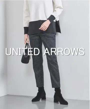 [택 포함 새상품] UNITED ARROWS 도트 라메 자카드 팬츠
