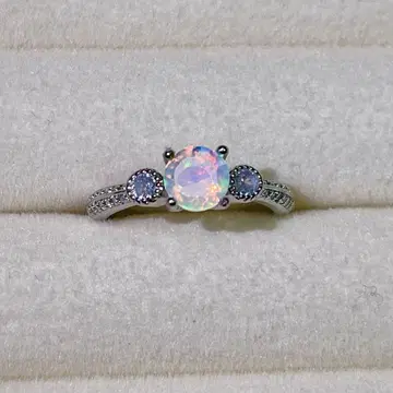 12호 0.5ct 에티오피아산 프레셔스 오팔 반지