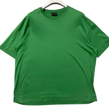 새상품급 EMPORIO ARMANI 넥 로고 티셔츠 반팔 그린 XXL