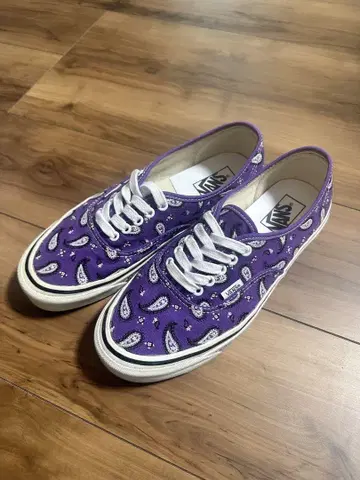Vans era authentic 보라색 반다나 패턴 스니커즈
