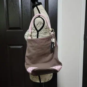 새상품 DKNY 브라운 핑크 토트백