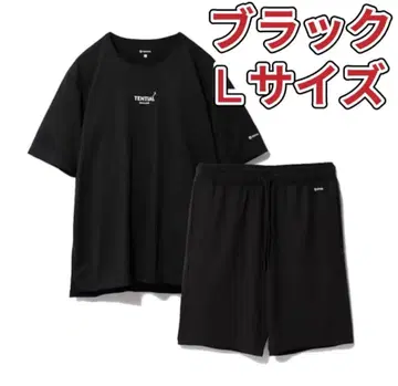 Tential Bakune Dry T셔츠 + 숏팬츠 L 사이즈 블랙