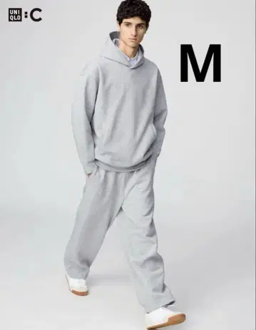 유니클로 UNIQLO:C 맨투맨 와이드 팬츠 그레이 M