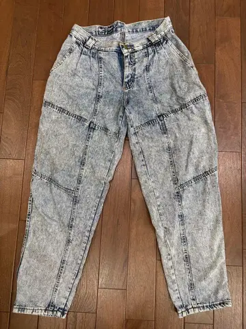 LEE NAVIGATION 90s 빈티지 케미컬 와이드 데님