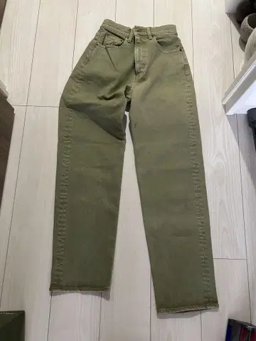 MOUSSY 올리브 스트레이트 데님 팬츠