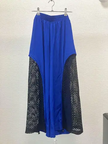 [익명 배송 배송비 포함] LONDA 사이드 메쉬 와이드 팬츠 블루
