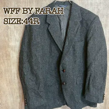 WFF by FARAH 퓨어 울 트위드 테일러드 자켓 그레이