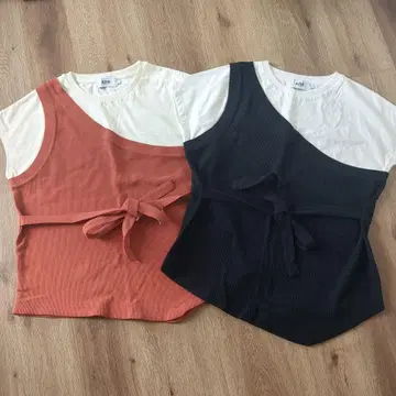 AZUL by moussy 비대칭 슬리브리스 2매 세트 미사용 새상품!