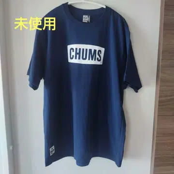 CHUMS 네이비 로고 티셔츠