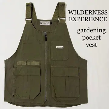 WILDERNESS EXPERIENCE 가드닝 포켓 베스트 카키