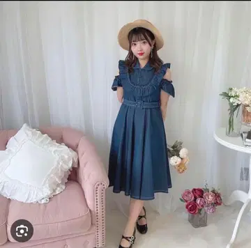 evelyn 데님 원피스 롱