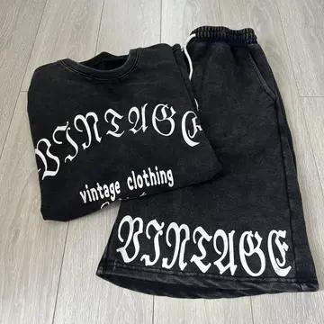블랙 프린트 셋업