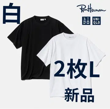 2장 유니클로 x 론 허먼 콜라보 티셔츠 화이트 L