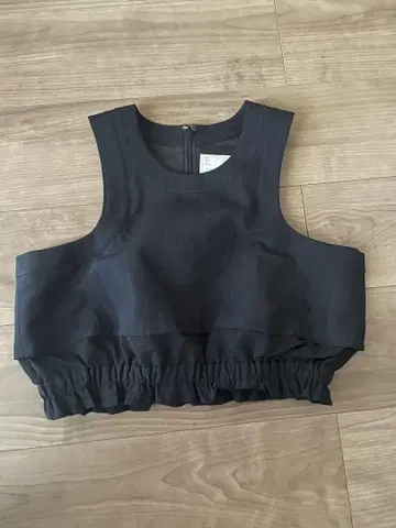 Sacai 크롭 뷔스티에 네이비 스트라이프