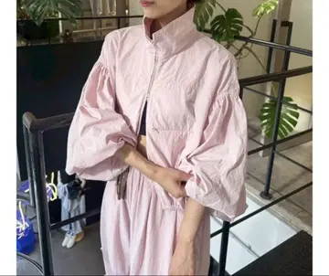 emmi 나일론 더블 지퍼 블루종 핑크