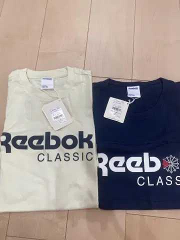 리복 클래식 티셔츠 네이비 크림 세트