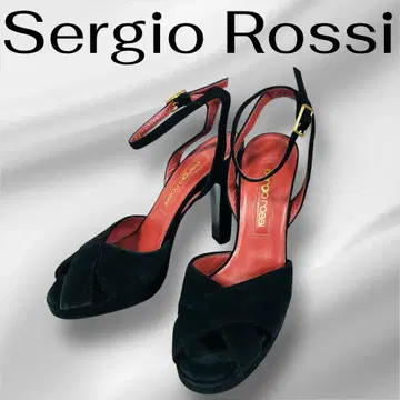 Sergio Rossi 세르지오 로시 블랙스웨이드 샌들 하이힐