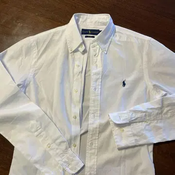 Ralph Lauren 화이트 슬림 핏 셔츠 XS