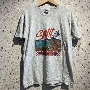 00s Split Croatia 수베니어 티셔츠 크로아티아 그레이