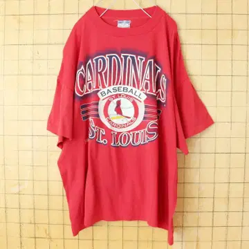 90s USA제 CARDINALS 프린트 티셔츠 레드 XL 반팔 ss18