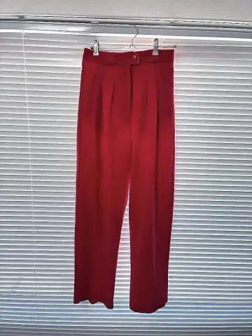 AgAwd 슬랙스 팬츠 턱 팬츠 레드