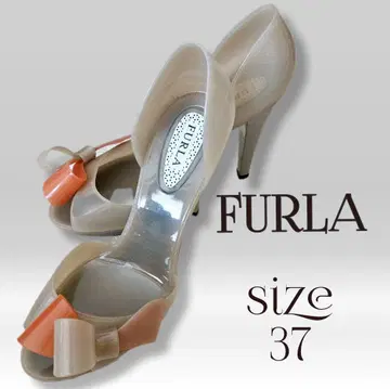 새상품 FURLA 하이힐 러버 샌들 size37