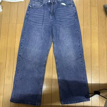 스트레이트 데님 다크 블루